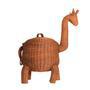 Natural Handwoven Animal Giraffe Kids Storage Basket With Lid Woven Laundry Basket