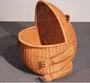 Natural Rattan Hand-Woven Frog Storage Basket Decorative Basket Toy Organizer