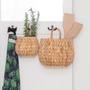 Natural Water Hyacinth Seagrass Storage Baskets Water Hyacinth Hanging Planters For Kitchenware