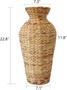 Natural Water Hyacinth Woven Decorative Tall Large Vase Cylinder Vase For Living Room Decor