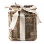 Rustic Neutral Christmas Ornaments Rattan Gift Box Decor Hanging Xmas Tree Suitable For Gift Christmas Holiday