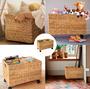 Set Of 2 Cylindrical Rattan Basket Kitchenware Food Storage Organization