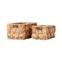 Set of 2 Water Hyacinth Storage Baskets Brown Wicker Baskets For Living Room Bedroom Bathroom