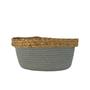 Set of 3 Cotton Rope Water Hyacinth Grass Woven Basket For Home Storage Or Decorative