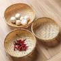 Set of 3 Fruit Basket Natural Bamboo Basket Storage Food Bamboo Basket For Home Storage