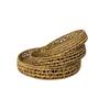 Set of 3 Round Water Hyacinth Grass Wood Feet Tray Basket For Home Decoration Or Storage