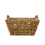 Set of 3 Water Hyacinth Basket With Two Handle Natural Material Handmade For Home Storage Or Decor