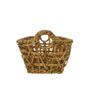 Set of 3 Water Hyacinth Basket With Two Handle Natural Material Handmade For Home Storage Or Decor