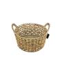 Set of 3 Water Hyacinth Braid Craft Basket Handwoven Wicker Storage Basket For Bedroom Storage
