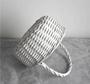 Set of 3 White Wicker Woven Basket Flower Gifts Storage With Handle Handmade Willow Rattan Wicker Baskets