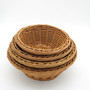 Set of 4 Hotel Round Basket Kitchen Wicker Empty Hamper Gift Weaving Bin Basket Kids For Storage