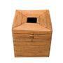 Square Rattan Tissue Boxes Cover Natural Rattan Paper Holder Box With Lid Hand-Woven For Home Kitchen