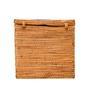 Square Rattan Tissue Boxes Cover Natural Rattan Paper Holder Box With Lid Hand-Woven For Home Kitchen