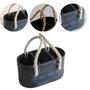 Storage Black Basket With Rope For Party Living Room High Quality Bamboo Woven