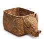 Stylish And Unique Natural Handwoven Elephant Inspired Storage Basket For Home Decor