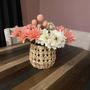 Vintage Style Round Water Hyacinth Storage Basket With Handle Storage Basket For Home