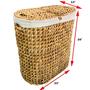 Wicker Water Hyacinth Storage Baskets Laundry Basket With Lid and Liner For Home Storage Organization