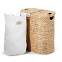 Wicker Water Hyacinth Storage Baskets Laundry Basket With Lid and Liner For Home Storage Organization