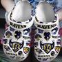 Baltimore Ravens Nfl Sport Crocs Crocband Clogs Shoes