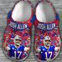 Buffalo Bills Josh Allen Nfl Sport Crocs Crocband Clogs Shoes