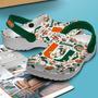 Miami Hurricanes Ncaa Sport Crocs Crocband Clogs Shoes