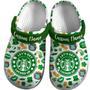 Starbucks Let’S Get Lucked Up Happy St.Patrick’S Day Crocs Crocband Clogs Shoes