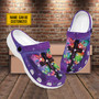 Purple Butterfly Faith Jesus Customized Clog Clogband Clogs Shoes Gift For Jesus Lovers