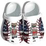 America Baseball Mom Leopard Croc Shoes Gift Mommy- Baseball Mom Lover Usa Flag Shoes Gift Women