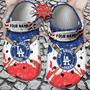 Baseball Dodgers Personalized Watercolor New Clog Shoes