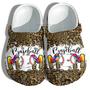 Baseball Mom Hippie Leopard Skin Shoes For Wife Mom Grandma - Baseball Mom Leopard Shoes Croc Clogs