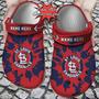 Baseball Personalized Stl Cardinals Color Splash Clog Shoes