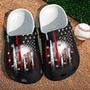 Bat Baseball America Flag Custom Shoes Clogs Gifts Birthday Step Son Step Daughter