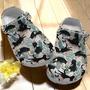 Black Cat In The Garden Floral Cute Vintage Shoes - Funny Animal Clog Birthday Gift