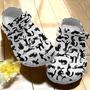 Black Cat Pattern Shoes - Funny Animal Clog Gift For Birthday