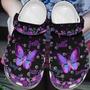 Breast Cancer Awareness Butterfly Faith Hope Love Crocband Clog Shoes