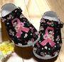Breast Cancer Awareness Pink Ribbon Flower Crocband Clog Shoes