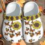 Butterfly Sunflower Be Kind Custom Shoes Clogs - Sunflower Autism Cancer Awareness Shoes