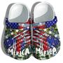 Camo Military Aircraft 4Th Of July Shoes Gift Women - Merica Veterans Planes Star America Flag Shoes Birthday Gift