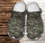 Camo Sloth Funny Shoes Gift Men Women- Lazy Sloth Camouflage Army Shoes Croc Clogs