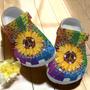 Colorful Heart Hippie Sunflower Shoes Clogs Women