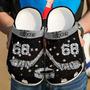 Custom Number Glowing Black Ice Hockey Clogs Shoes
