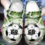 Custom Number Green Soccer Clogs Shoes