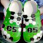 Custom Number Simple Soccer Green Clogs Shoes