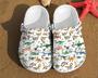 Dinosaur Alphabet Pattern Gift For Lovers Clog Shoes