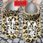 Easter Personalized Leopard Easter Bunny Glasses Clog Shoes