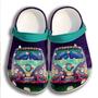 Hippie Peace Car Shoes Clogs- Bus Peace Shoes Clogs Gifts For Son Daughter