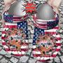 Hockey Personalized Wcapitals American Flag Breaking Wall Clog Shoes