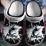 Marlins Black-White Clog Shoesshoes