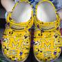 Michigan Wolverines Ncaa Sport Crocs Crocband Clogs Shoes For Men Women And Kids