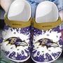 Nfl Baltimore Ravens Football Crocs Clogs Comfortable Crocband Shoes For Men Women